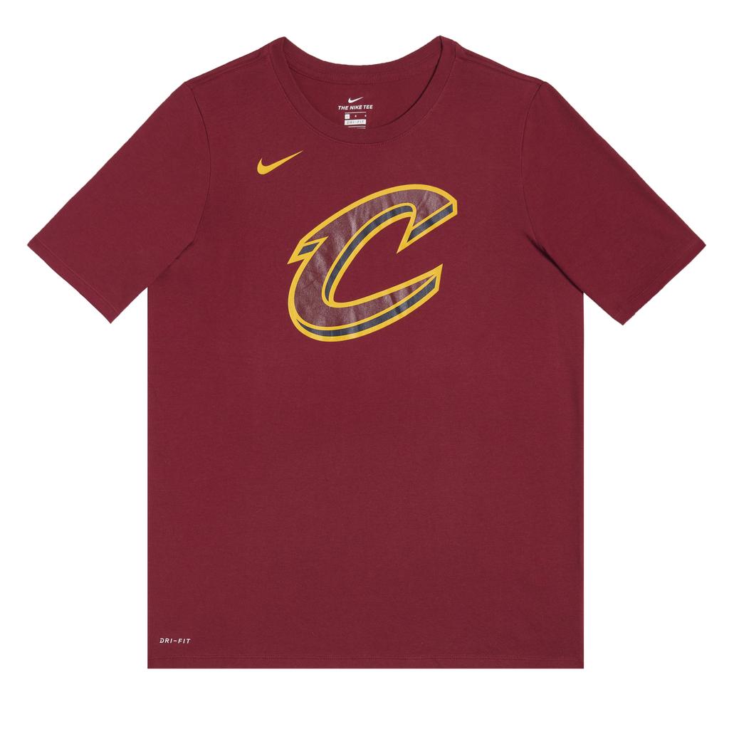 Nike NBA Collaboration Cleveland Cavaliers Dri-Fit T-Shirt Classic Team Logo Print Quick-Dry Crew Neck Short Sleeve Kids Tops Red 3Z2B711E1-CAV
