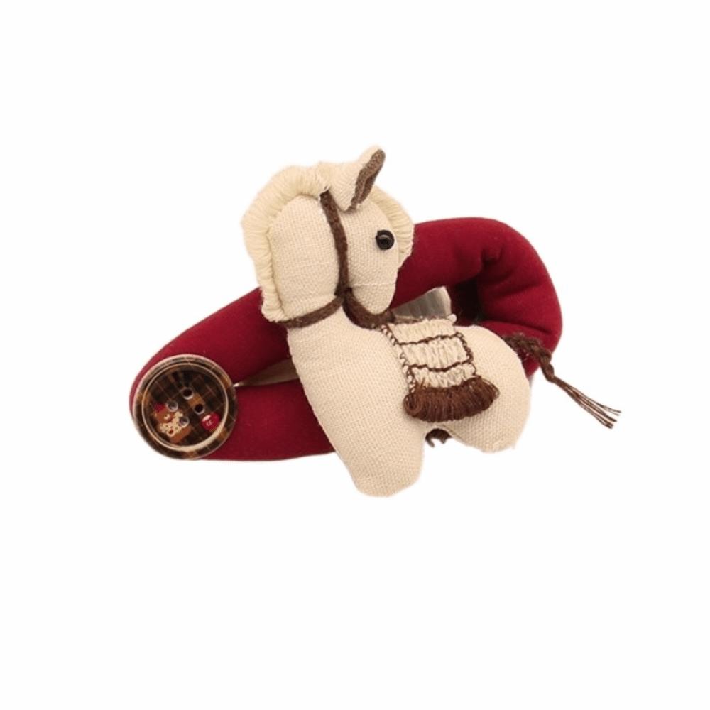 Hair Wear New Year Hair Clip Funny Horse Doll Side Clip Cute Horse Hair Clip  Headwear