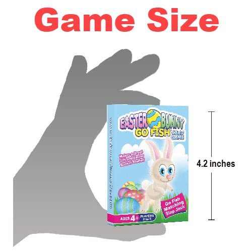Easter Bunny Go Fish Card Game, a 3-in-1 Easter Game for Kids (Go Fish Game, Old Maid, Kids and Slap Jack), 3 Fun Classics In One Easter Themed Deck,
