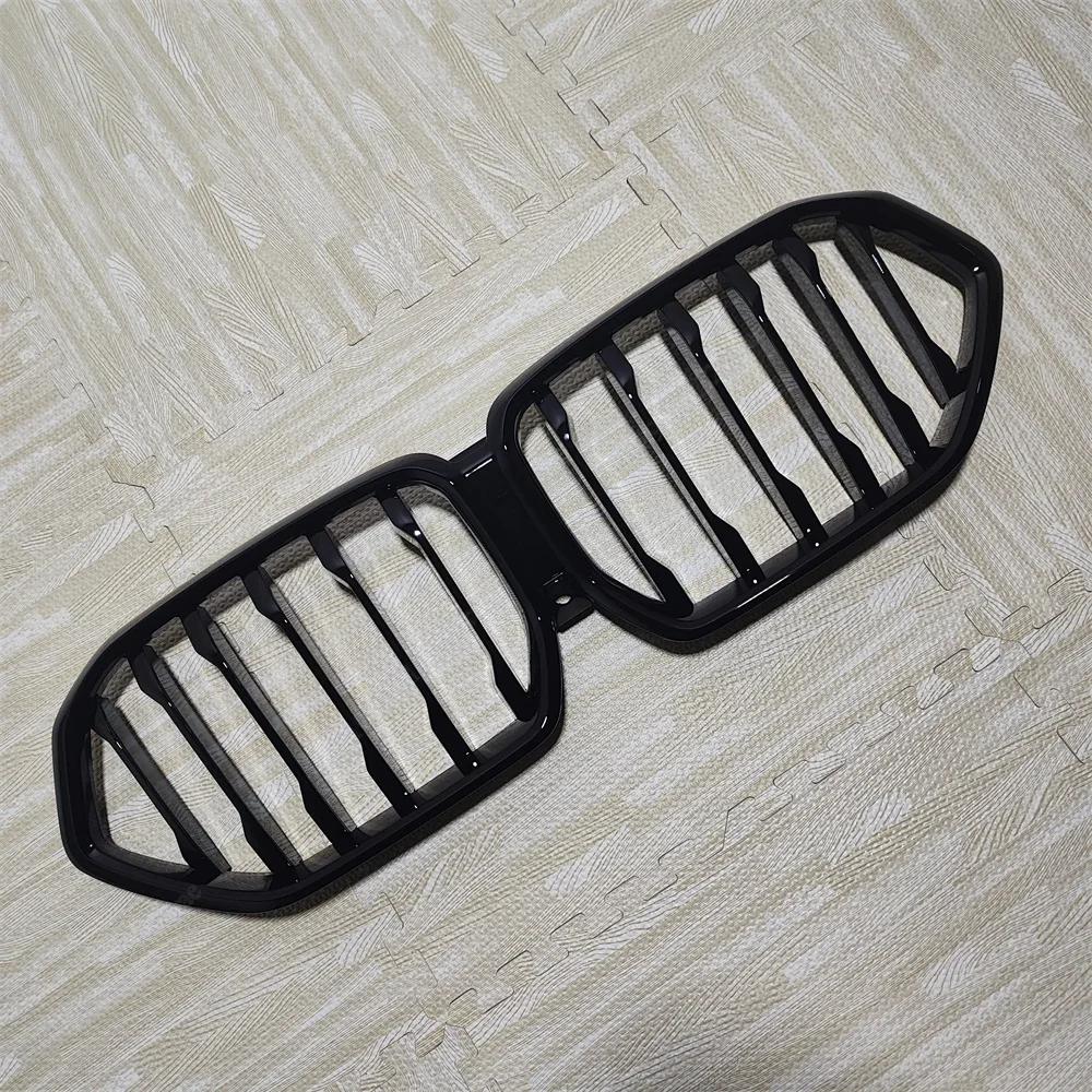 Single Line Grille Grill For BMW X6 G06 M50i M50d X6M F96 2019-2025 Front Bumper Front Kidney Grille Gloss Black Bodykits Tuning