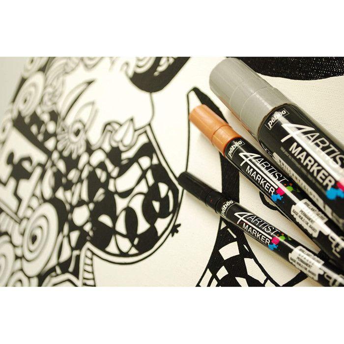 Marqueurs Peinture à l'huile - 4Artist Marker Pébéo - Blanc et Noir - 4 mm - 2 pcs