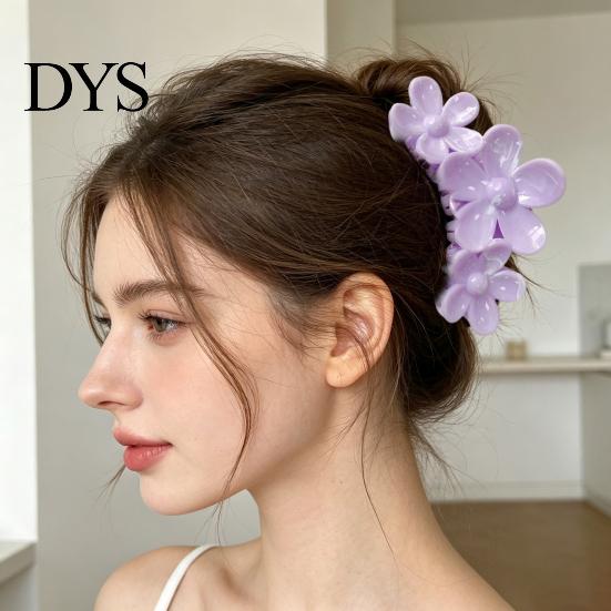 Hair Claw for Large Volume Three-Dimensional Flower Design Shark Clip Buns Half-Tied Back Head Commuting Accessories Durable