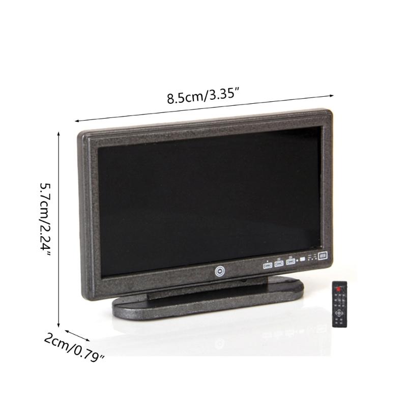 1:12 Model TV Set Dollhouse Living Room Furniture Television Micro Landscape Dollhouse Decoration Doll House Accessories