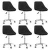 Day and Night - Day and Night Swivel Dining Chairs 6 Units Black Synthetic Leather