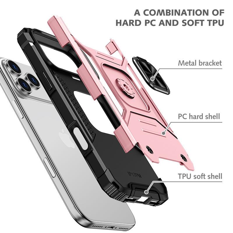 Hot Sale Applicable Apple 17 Mobile Phone Case Car Magnetic Holder iPhone16Pro Mobile Phone Case 15