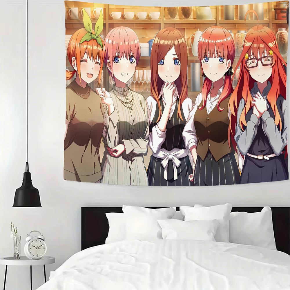 Anime TThe Quintessential Quintuplets Tapestry Wall Hanging Tapestry Art Deco Blanket Curtain Hanging At Home Living Room Decor