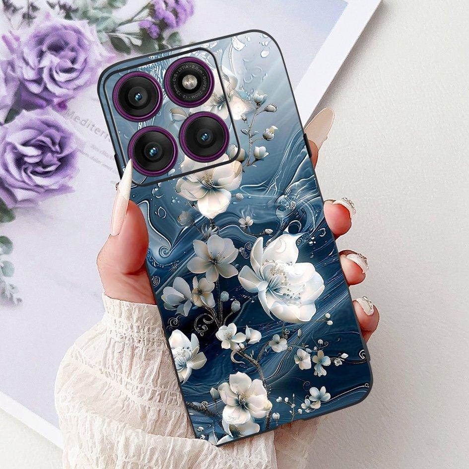 For Motorola Moto Edge 60 Pro 2025 Case New Fashion Flower Soft Silicone Protector For Moto Edge 60 Funda Edge60 s Fusion Bumper