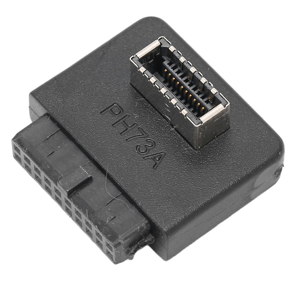 USB Front Panel Adapter 90 degrees  ABS Wide Applicability USB3.0 20pin to TYPE E Header Adapter for Mainboard