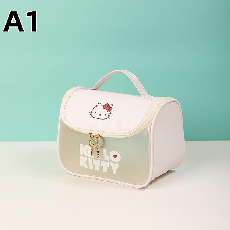 

1Pc Portable Makeup Bag Cute Large Capacity Travel Washroom Transparent Storage Bag For Girls