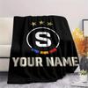 1PC Custom Name AC Sparta Praha Patterned Flannel Blanket Suitable For All Seasons for Home Decor Warmth and Comfort Gifts Holiday Present