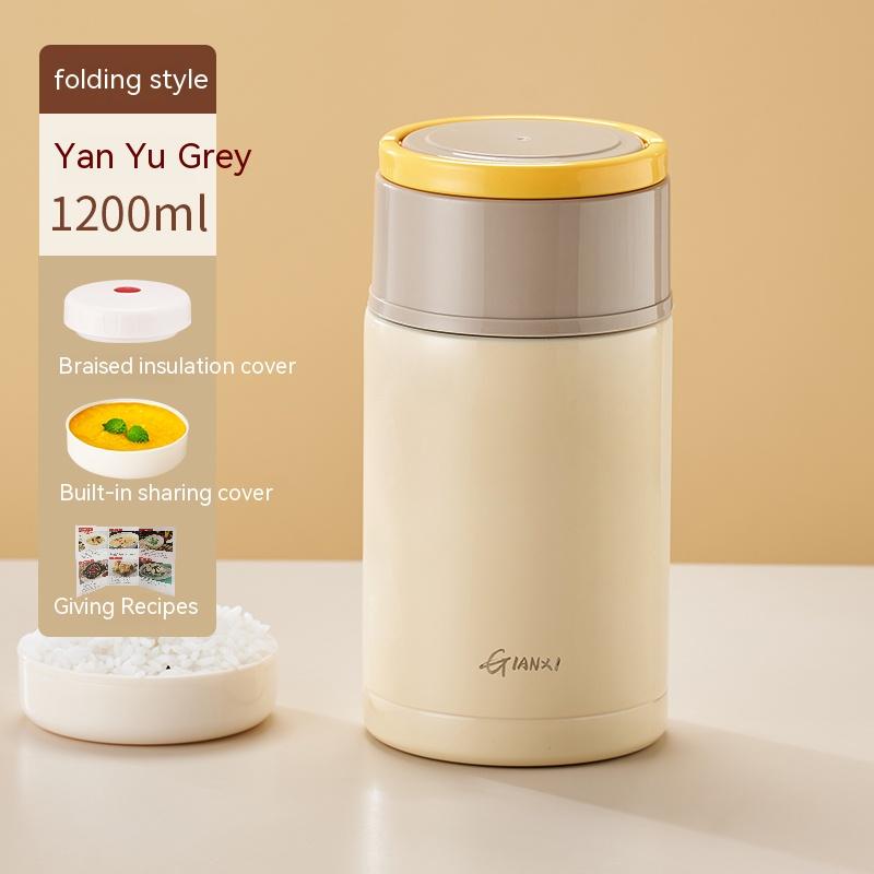 Braising Cup  New 24-hour Insulated Lunch Box Bucket Smouldering Stew Porridge Portable 316 Stainless Steel Braising Pot