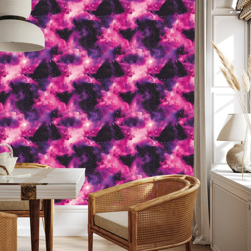 Watercolor Plum Galaxy Wallpaper for Living Room and Bedroom 50x1000