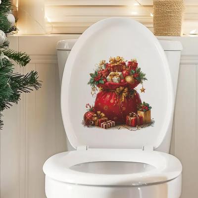 Weihnachtsgeschenktüte Geschenkboxen, Toilettenaufkleber Badezimmer- und Heimdekorationsaufkleber