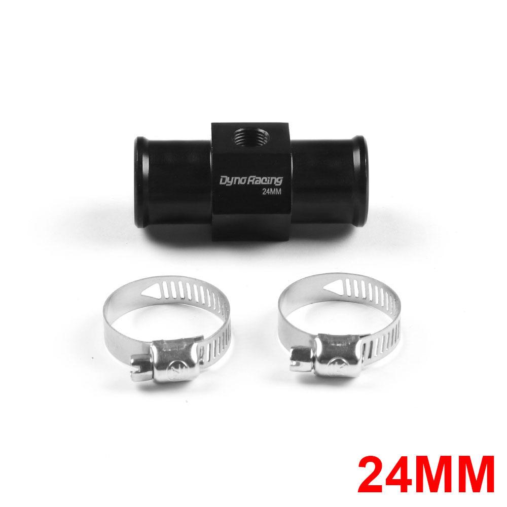 Black Water Temp Gauge Radiator Temperature Water Temp Joint Pipe Sensor 18MM 20MM 22MM 24MM Hose Adapter