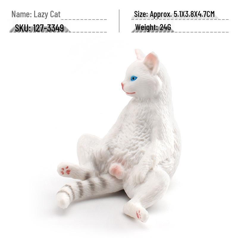 Cross-Border Mini Pet Cat Simulation Model: Orange, Fat, British Shorthair, Farm Cats Decoration Ornament
