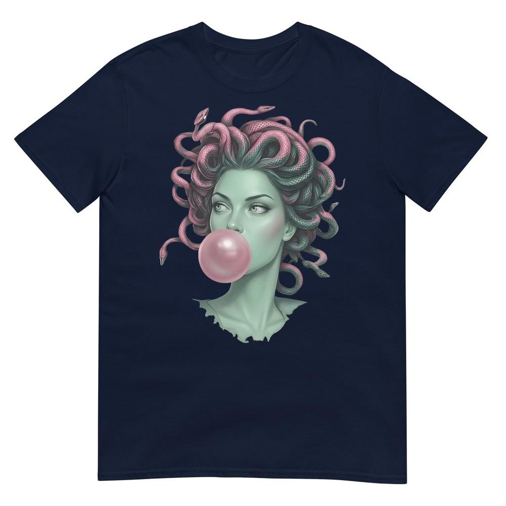 Medusa Bubblegum Mythological Snake Hair Goddess Feminist Tshirt S