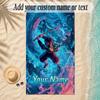 Beach TowelDemon Slayer Custom Name Text Personalized Soft Towel for Beach Pool Indoor Home Decor Gift