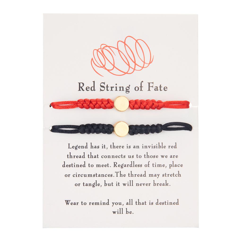 2Pcs 7 Knots Red Black String Bracelet for Woman Men Lucky Amulet Handmade Rope Bracelets Friendship Couple Wristband Jewelry