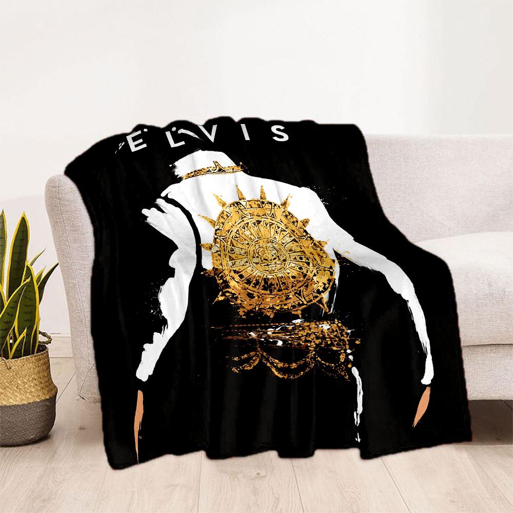 Elvis Presley Performance Blanket Warmthful Decor Suitable for Livingroom Office Bed for All Seasons Digital Print