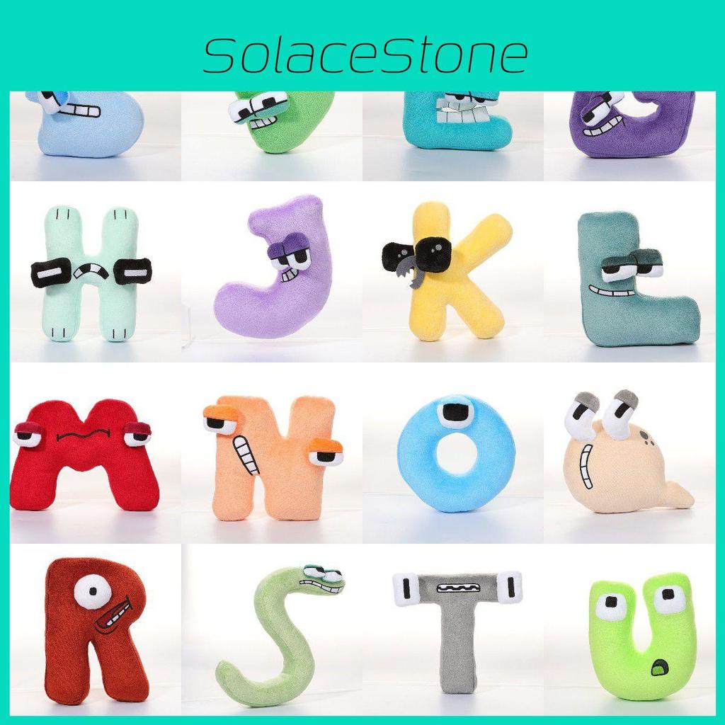 Entzückende Alphabet Lore Buchstabe A Plüschpuppen Babypädagogisches Spielzeug