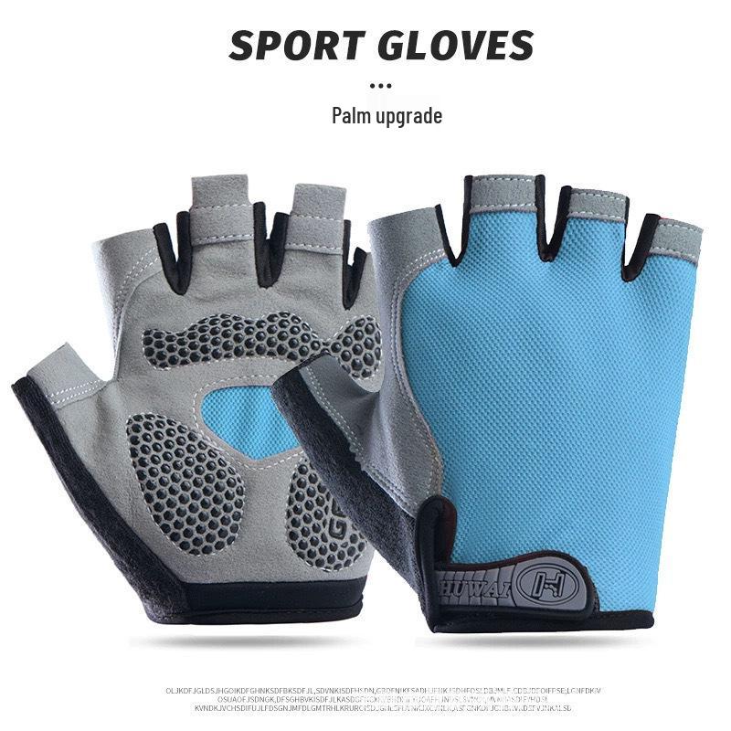 Unisex Anti-Slip Breathable Half-Finger Fitness Gloves for Yoga & Dumbbell Workouts