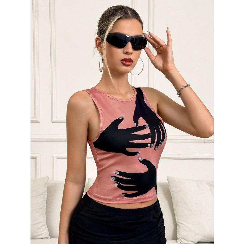 YYFS Women's Fashion Casual Spring Summer Sleeveless O-Neck Blouses & Shirts