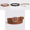 Fashion Female Belt With Round Alloy Buckle For Casual Office Wear