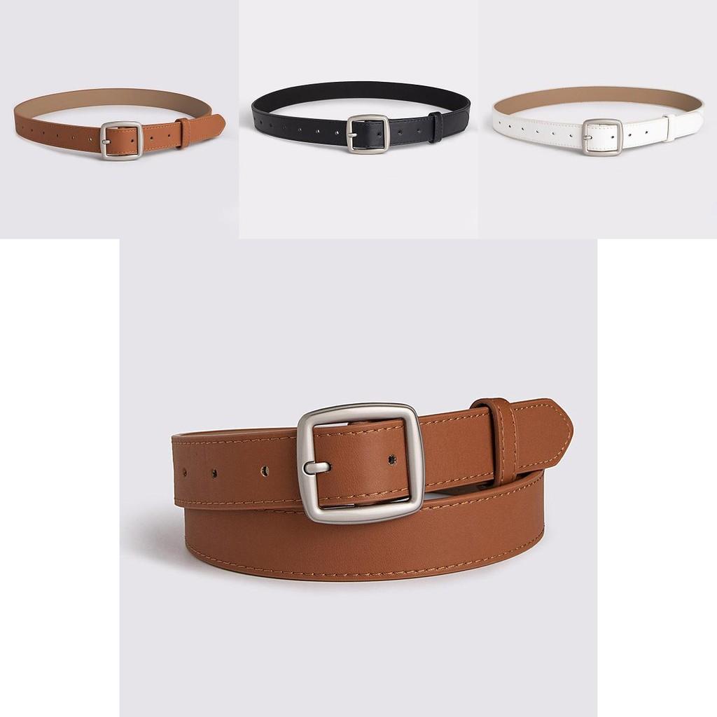 Fashion Female Belt With Round Alloy Buckle For Casual Office Wear