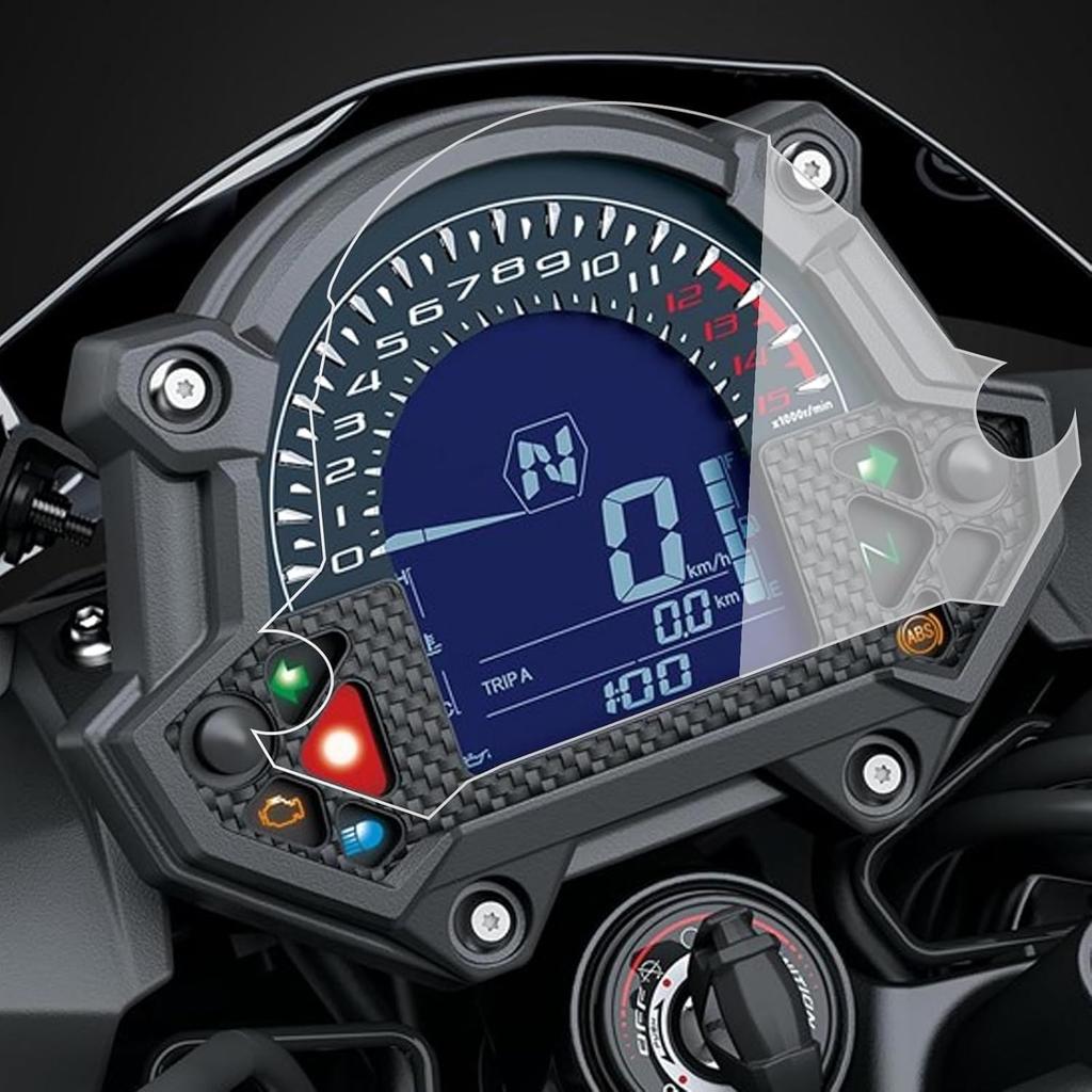 Motokano Meter Film 2 Pack for Z250 (19-24) Z400 (19-24) Z900 (17-19) Meter Protection Film Meter Protection Film