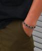 Blancier Shadowcore Chain Bm255B1164 Layered Onyx Gemstone Men'S Bracelet
