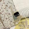 Women's Corduroy Backpack Large Capacity Bow Student Schoolbag