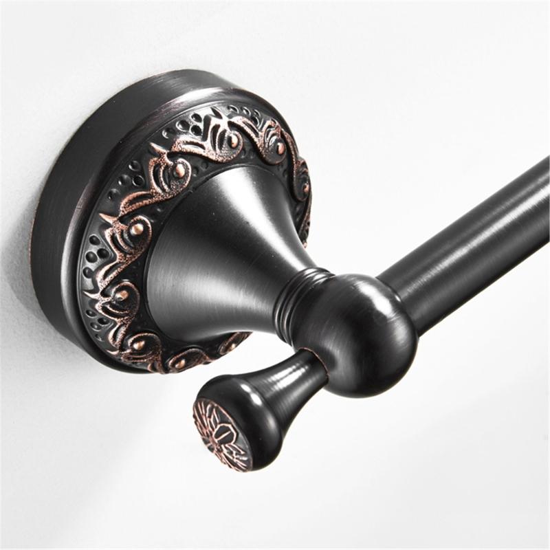 Strong Copper Tissue Paper Holder Retro Style Black Bronze Simple Mounts Tissue Bracket for Homes Easy Setups Decors
