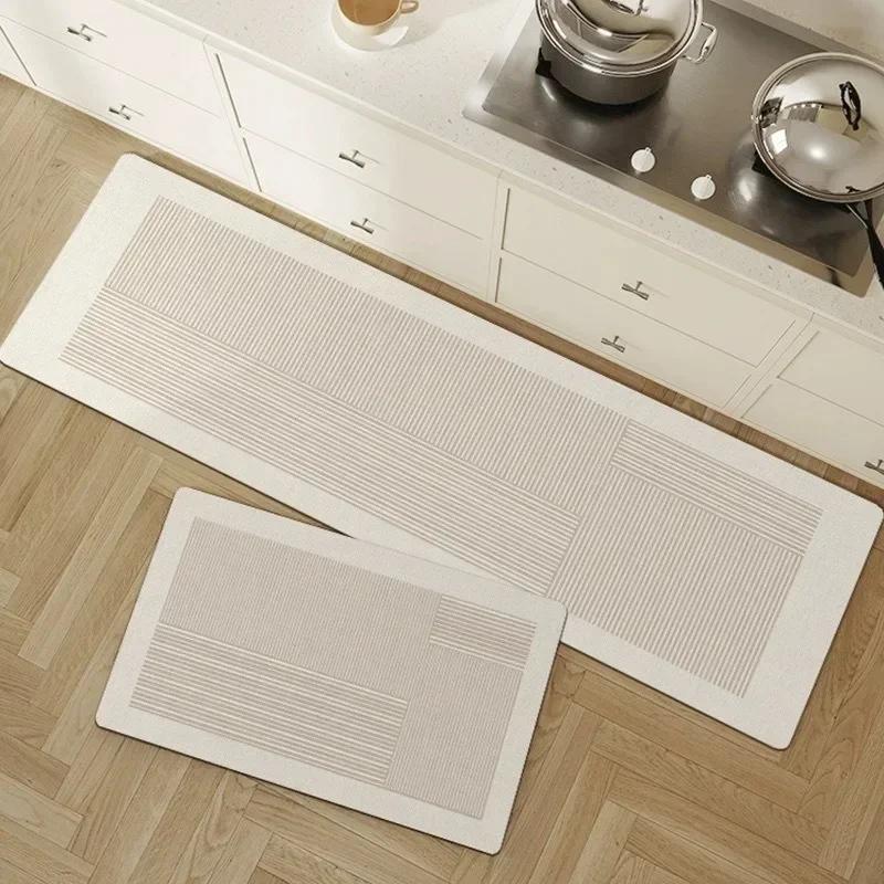 Küchenfußmatten Badezimmer Waschbar Rutschfest Eingang Fußmatte Flur Wohnzimmer Teppich Schlafzimmer Nachttisch Weicher Dekor Langer Teppich