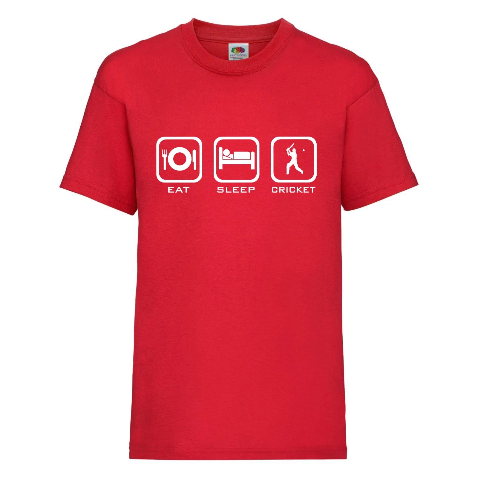 Eat, Sleep, Cricket Kids T-Shirt - Cricket Fan, Cricket Player, Birthday Gift 4XL