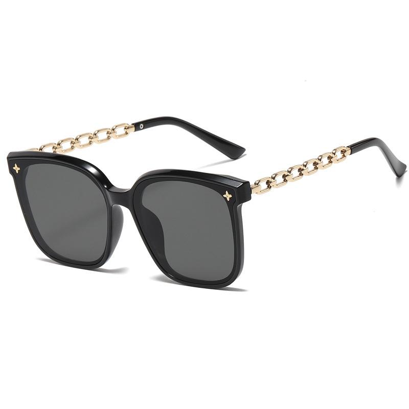 Korean Version of Round Face, Big Box, Square, Advanced Sunglasses, Ladies' Tide, Big Face Glasses, Sun-shading .non-polarized Fashion Accessory