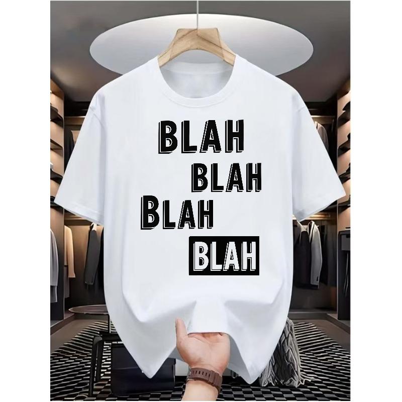 European sizes Men's Casual Digital Print T-Shirt -  Round Neck, Short Sleeve,  Summer European and American Fashion Trend