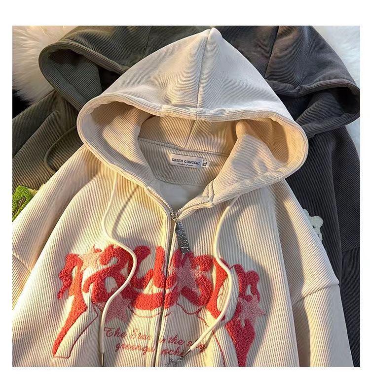 Hooded Casual Loose Top - Trendy Unisex Hong Kong Style Jacket