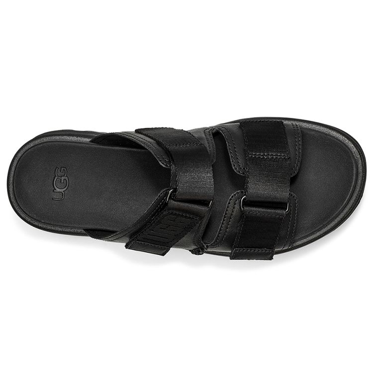 UGG Clem Dobbel Lag Lær Komfortable Delikate Mote Sandaler Dame Sandaler Svart 1119951-BLLE