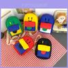 Trendy Nylon Kids Backpack With Cheerful Smile Face Design Perfect For Boys And Girls