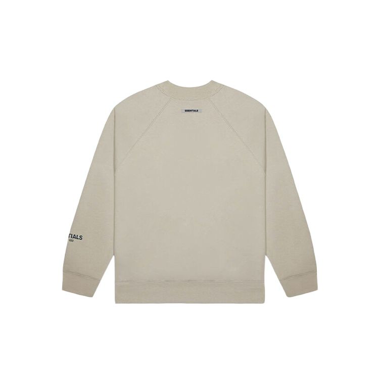 Fear Of God Essentials Tan Letter Print Long Sleeve T-Shirt Unisex Tops Brown FOG-SS20-298