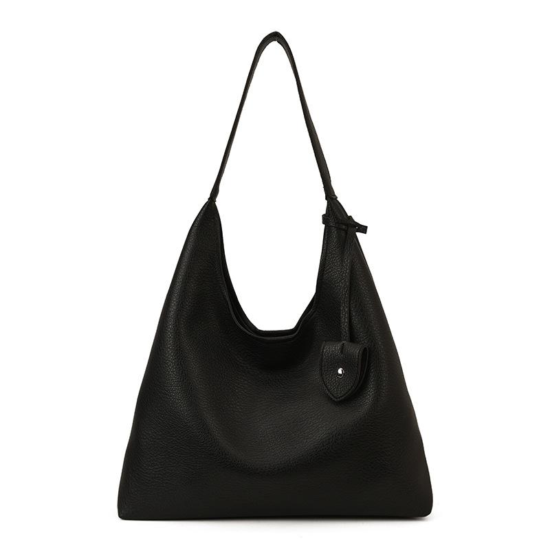 Premium texture large-capacity bag women's 2025 autumn and winter new Maillard relaxation casual shoulder tote bag