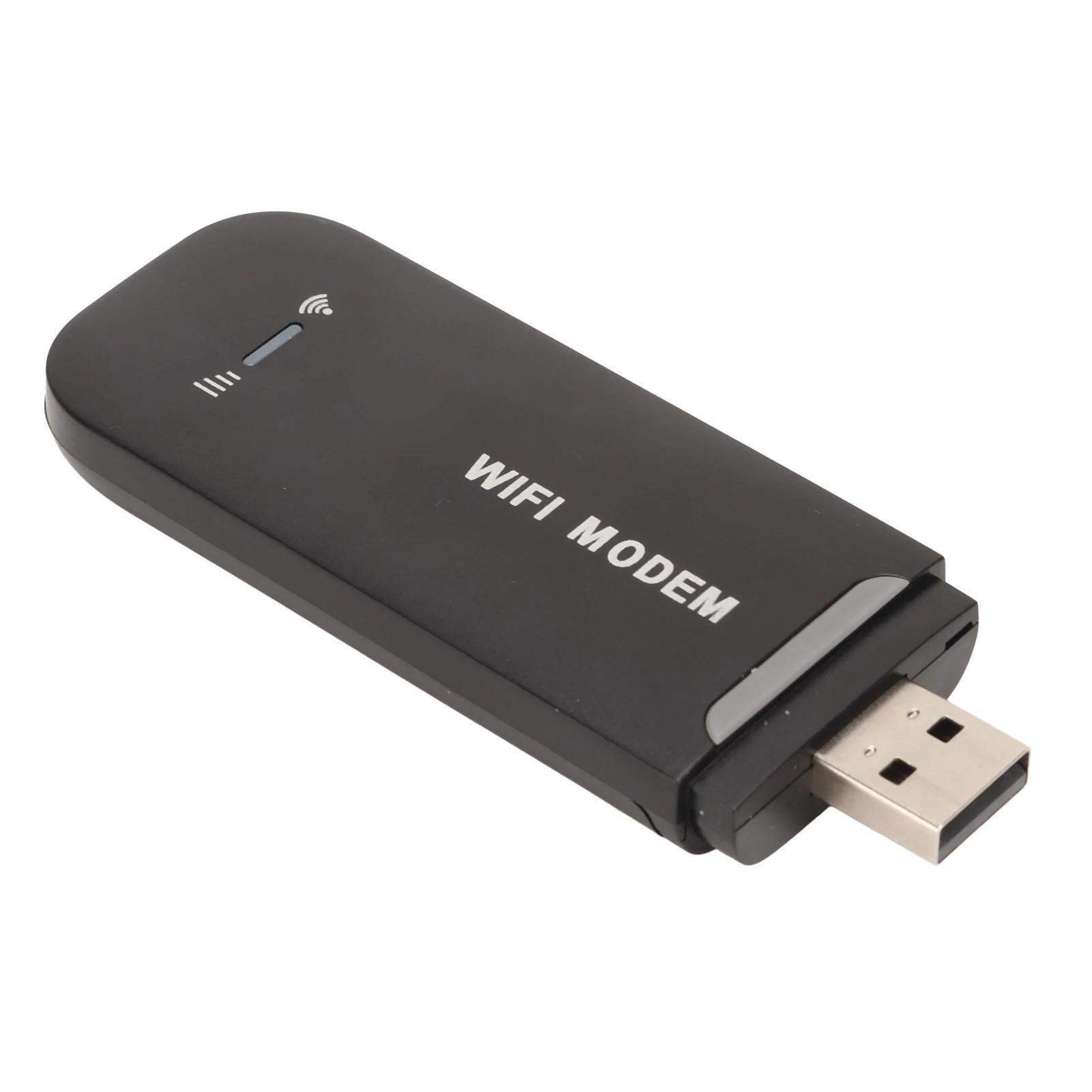 

4G WiFi Router Black Up to 10 Users Stable Easy Connection USB Plug and Play 4G LTE Router for Hotspot Micro SIM Card Phone PC чорний