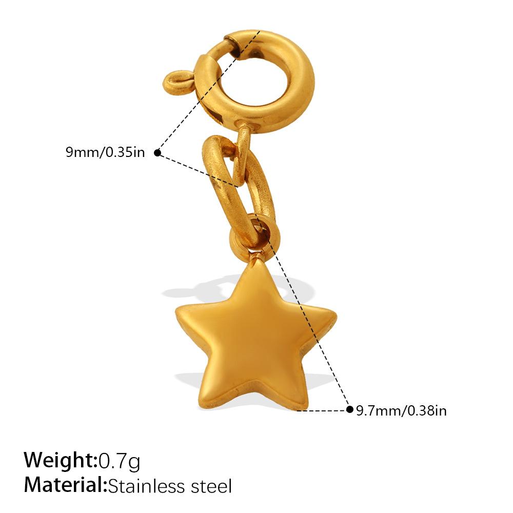 Fashion Personality Star Star Sun Jewelry Buckle Pendant Stainless Steel Gold Plated DIY Jewelry Accessories