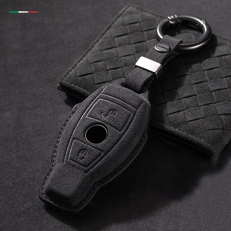 Styling Mouldings For Mercedes Benz A C E S Class GLC CLA AMG W177 W204 W205 W212 W213 W176 Car Accessories Alcantara Car Key Ca
