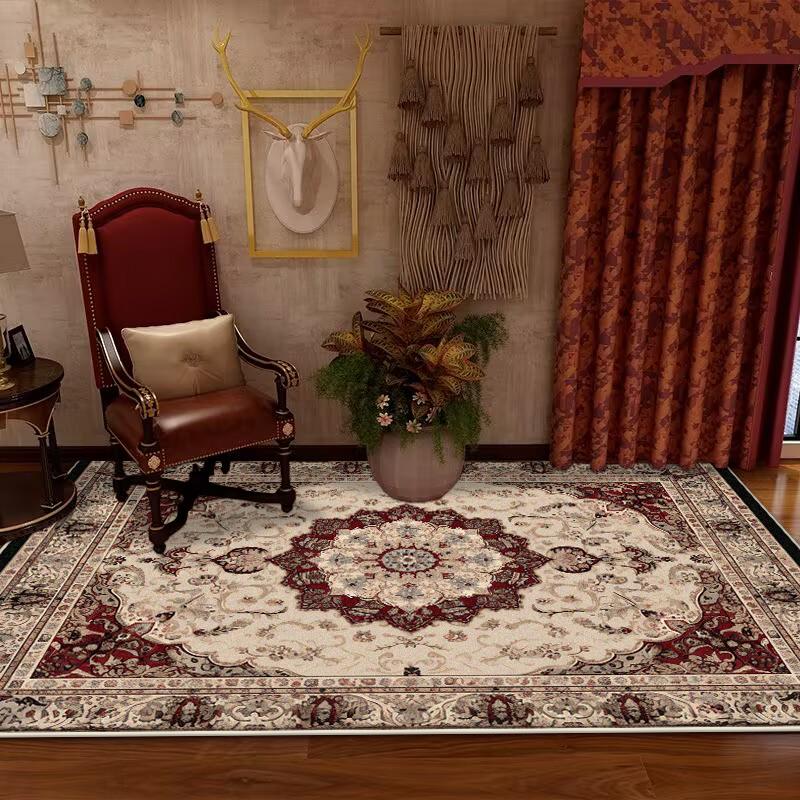 Retro Ethnic Style Bedroom Carpet Persian American Carpets Large Area Living Room Decoration Rugs Cloakroom Lounge Rug Washable