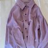2025 Women's High-End Purple Corduroy Shirt & Knitted Vest Set