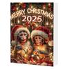 Christmas Countdown Calendar Adorable 2d Acrylic Ornaments Christmas Advent Calendar Playful Monkey Ornaments Set For Gift Sets