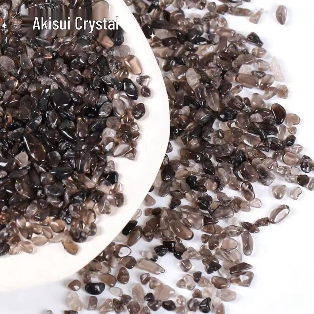 Natural Smoky Quartz Tumbled Stone Ornament for Purification and Demagnetization In Aquariums or Planters