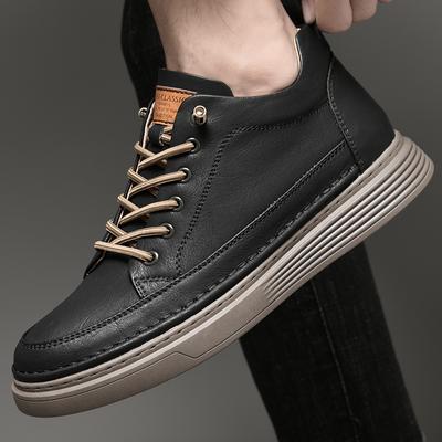 2024 New Warm Winter Flats Genuine Leather Vulcanized Sneakers Men Trend Casual Leather Shoes Tenis Trainers Men Outdoor Shoes