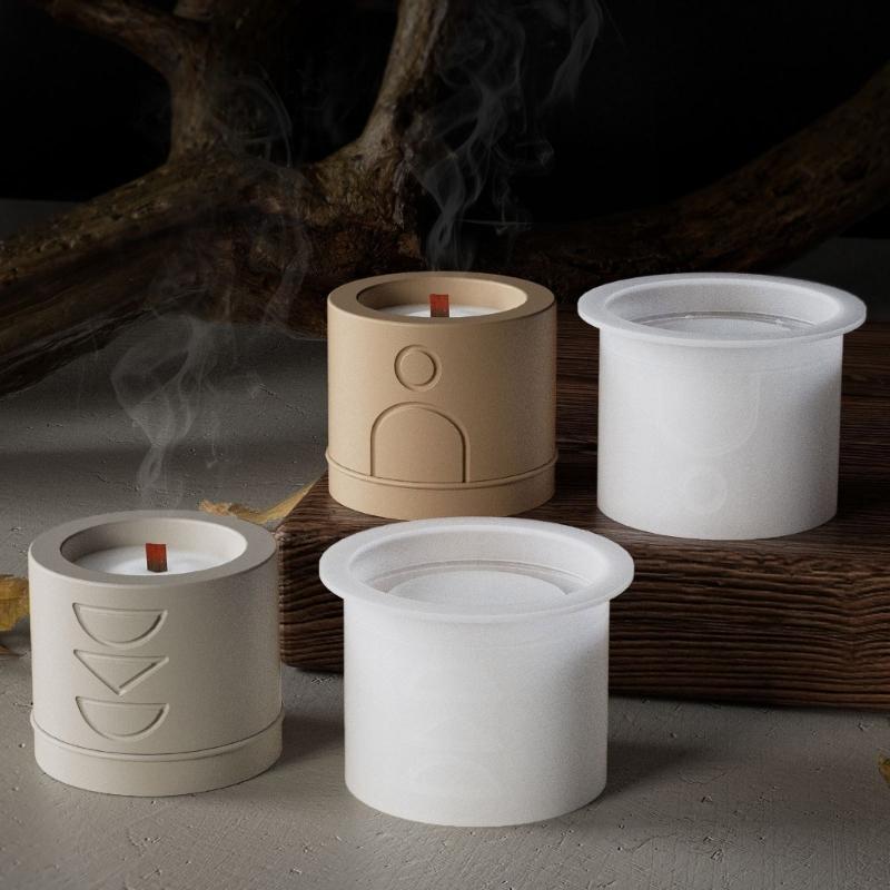 Creative Silicone Mold Round Shape Succulent Planter Moulds Candle Cup Moulds Suitable for Hand-Making Candle Cups